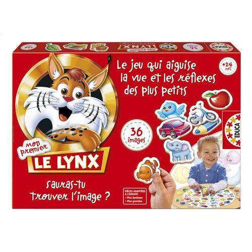 Educa MON PREMIER LYNX 36 IMAGES, jeu de société pour tout petit 2 ANS et  plus, jeu educatif à prix pas cher