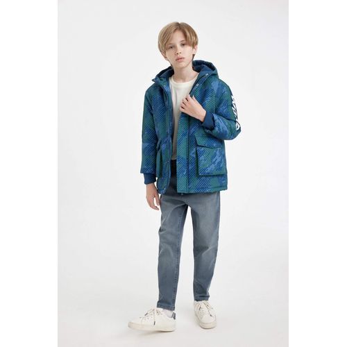 product_image_name-Defacto-جاكيت طويل ولادي بغطاء للرأس طارد للماء-8