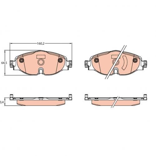 product_image_name-Brembo-Plaquette Avant Volkswagen Tiguan-5