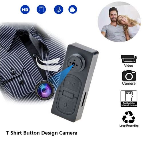 Generic Caméra De Sécurité Invisible Vidéo HD,Bouton Sans Fil,Action Sport,Caméscope  à prix pas cher