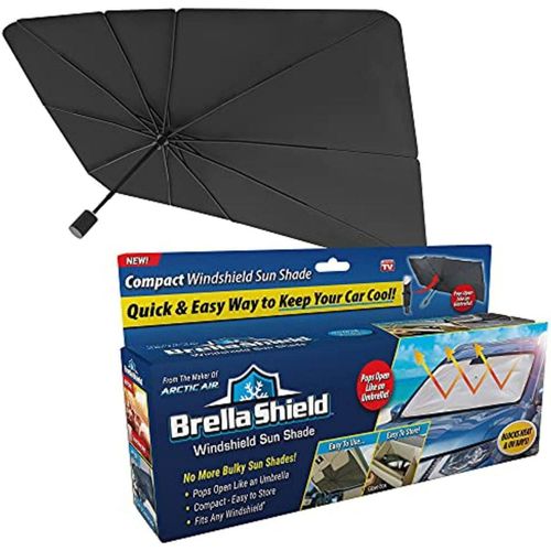 Generic Couvre Pare-brise voiture Parapluie pliable aide refroidissement  intérieure à prix pas cher