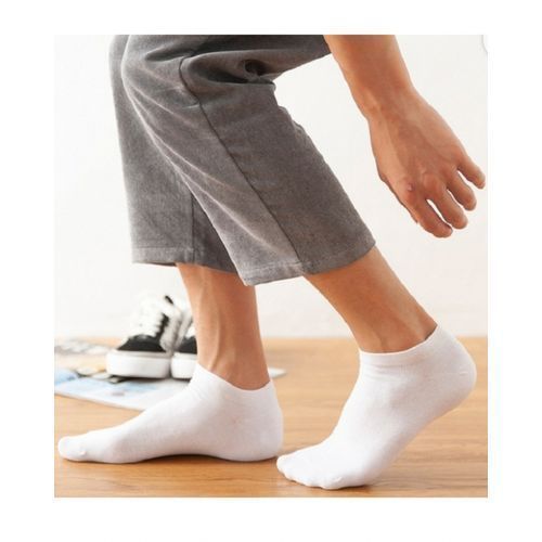 product_image_name-Generic-Top 5 Paires Des Chaussettes Blanc Pour Hommes et Femmes 100 % Coton-2