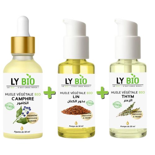 product_image_name-LY BIO-PACK HUILE CAMPHREE 50ML - PIPETTE + HUILE LIN 50ML - POMPE + HUILE THYM 50ML - POMPE-1