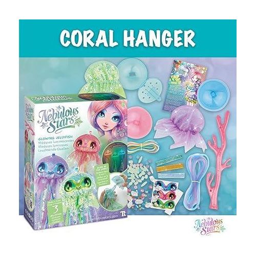 product_image_name-Generic-Nebulous Stars Kit de Méduses Luminescentes - 3 Belles Méduses Fluorescentes - Kit Suspension Luminaire avec 63 perles fluorescentes, 70 perles colorées et Autocollants Pailleté - Décoration Chambre-2