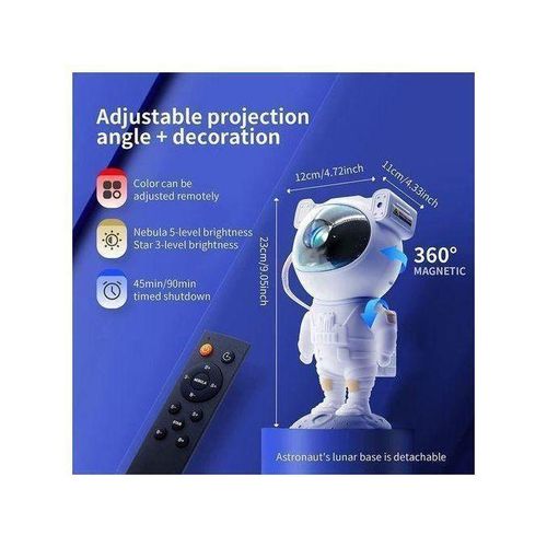 product_image_name-Generic-Astronaute Galaxy Projecteur, Veilleuse Étoile LED Plafond Éclairé avec Télécommande-4