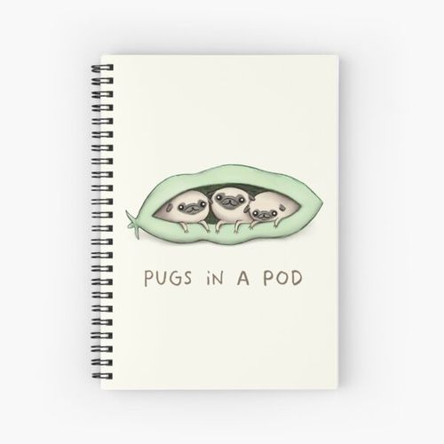 product_image_name-Generic-Pugs in a Pod Spiral Notebook Bloc note-1