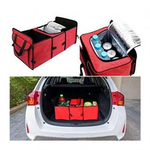 Sac de rangement en cuir à usages multiples, coffre de voiture de grande  capacité, boîte de rangement pliable en cuir pour boîte de rangement  d'urgence - AliExpress