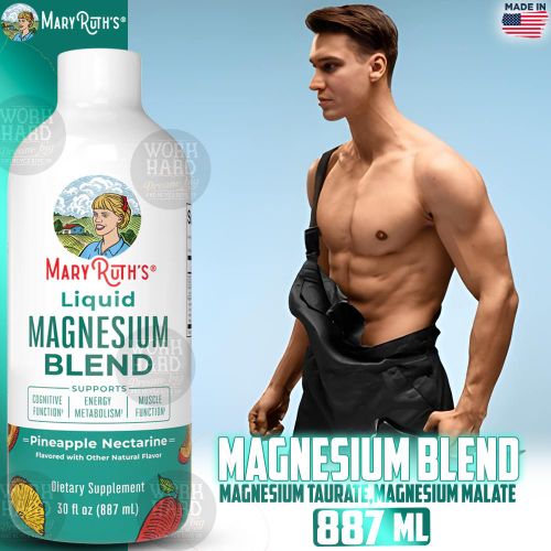 product_image_name-MARY RUTH'S-مغنيسيوم سائل مع مغنيسيوم تورايت، مغنيسيوم مالات بلس 4 سنوات، يدعم الوظيفة الإدراكية، صحة العظام 887 مل-1