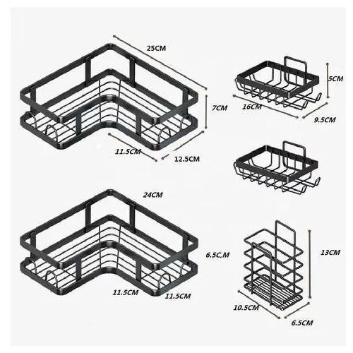 product_image_name-Generic-wall mounted shower caddy with strong adhesive -5