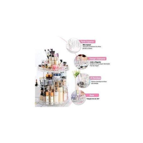 product_image_name-Generic-Rangement de maquillage à 28 Grilles, Porte-cosmétiques rotatif 360°-2