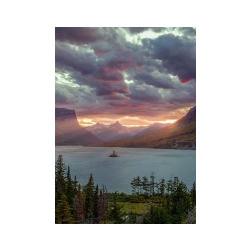 product_image_name-Generic-Sunset mary lake glacier poster Poster Chambre Haute Qualité-1