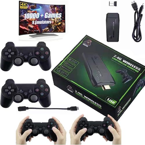 Generic USB Game Stick 4k sortie Hdmi pour TV, avec 2 × manette