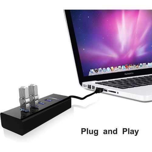 Hub USB 3.0 4 Ports, Répartiteur USB Pour Ordinateur Portable