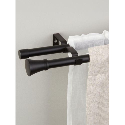 product_image_name-Generic-Tringle à Rideaux Double Extensible Noire 200-340cm Robuste Design Élégant Fixation Facile Durable-1