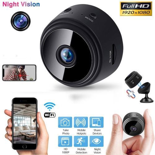 Caméra espion, mini caméra WiFi portable HD 1080P, surveillance de la  sécurité à domicile, détection de