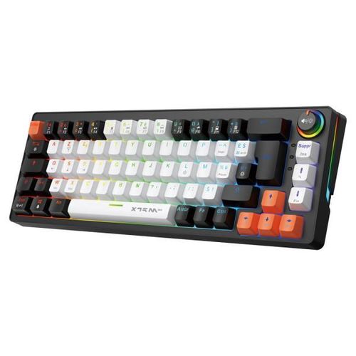 XTRMLAB CLAVIER Scope Black/White/Orange (Red Switch)