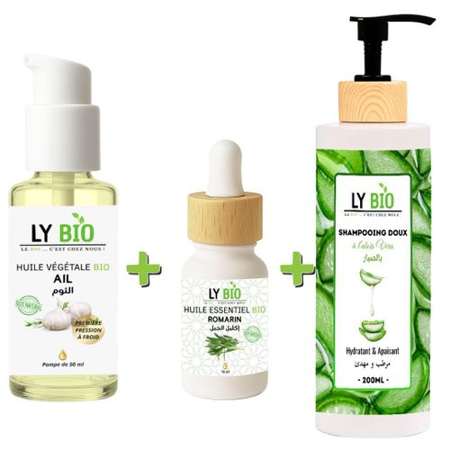 product_image_name-LY BIO-PACK HUILE AIL 50ML - POMPE + HUILE ESSENTIEL ROMARIN 10ML + SHAMPOOING ALOE VERA 200ML-1
