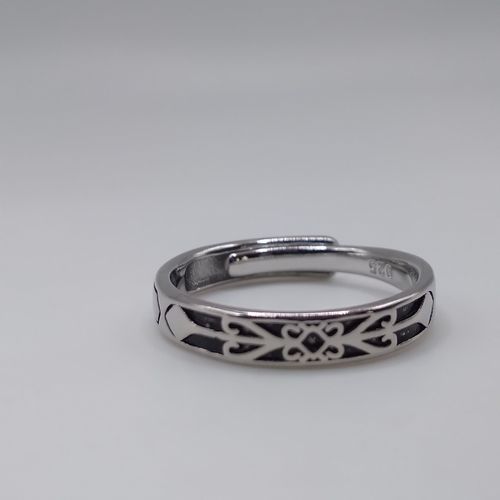 product_image_name-Generic-Bague simple pour les hommes, réglables en argent, cadeau d'anniversaire, amour-2