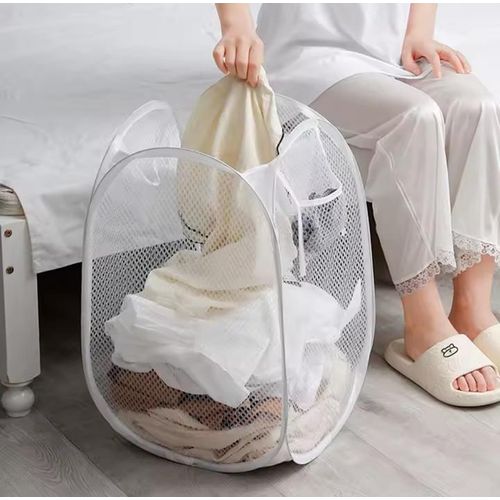 product_image_name-Generic-Mir à linge pliant avec poignée, panier de rangement pour vêtements et jouets.-1