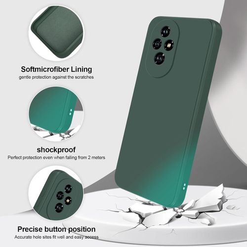 product_image_name-Generic-Pochette Silicone liquid pour Honor 200 5G- vert-3