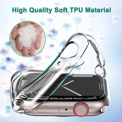 product_image_name-Generic-Étui de protection en TPU pour Apple Watch 7 45MM - Transparent-6