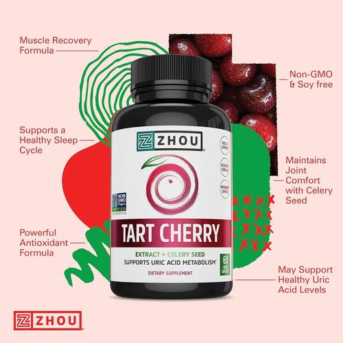 product_image_name-Zhou Nutrition-Tart Cherry Extract Plus  Celery Seed,Advanced Uric Acid Cleanse for Joint Comfort, Healthy Sleep -4