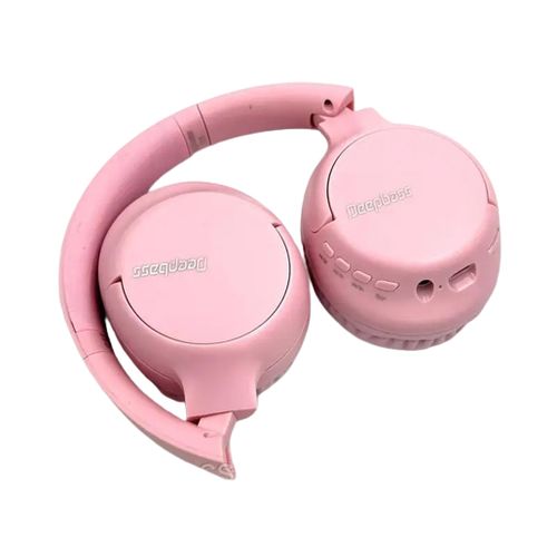 Casque Audio Bluetooth 5.0 Design Oreilles de Chat - Rose - Français