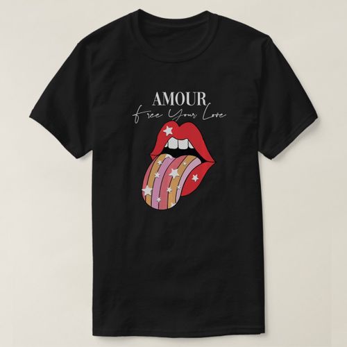 product_image_name-Generic-Amour lipstick Motivational Inspirational Slogan Q T-Shirt-2