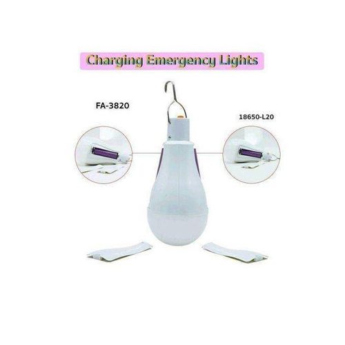 product_image_name-Generic-Ampoule Rechargeable avec Batterie 18650 – Couleur Blanche-2