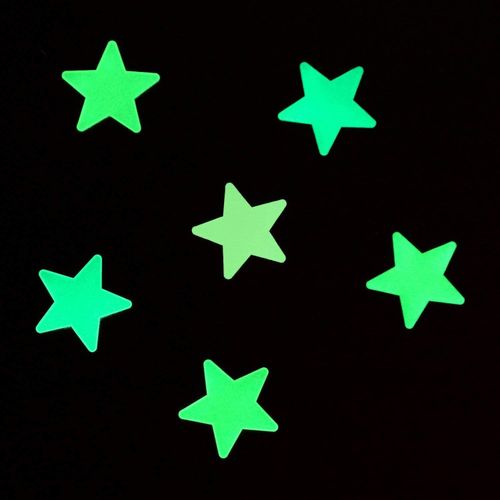 product_image_name-Generic-Lot de 200 étoiles phosphorescentes en plastique autocollantes lumineuses et fluorescentes qui brillent dans le noir, 3 cm-4