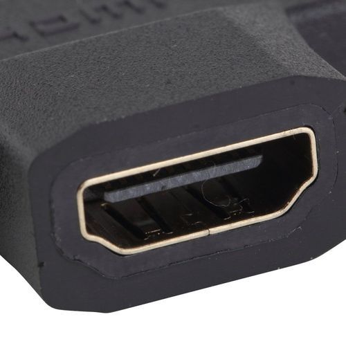 HDMI Female To Mini Micro HDMI Male V1.4 90 Degree 2 In 1 Convertor Adapter-Black