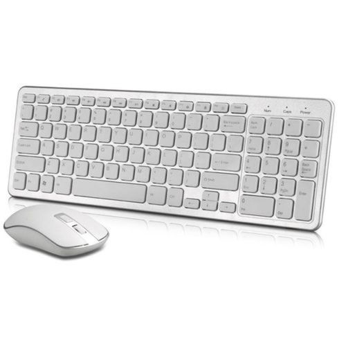 Ensemble souris et clavier sans fil (blanc et gris) – MINISO Maroc