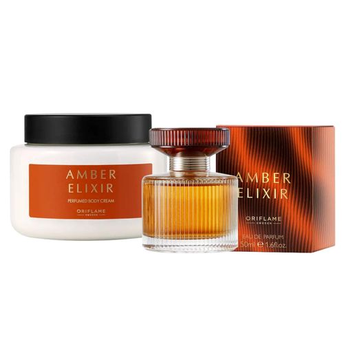 product_image_name-Oriflame-Pack Amber Elixir pour Elle: Eau de parfum+ crème parfumée-1