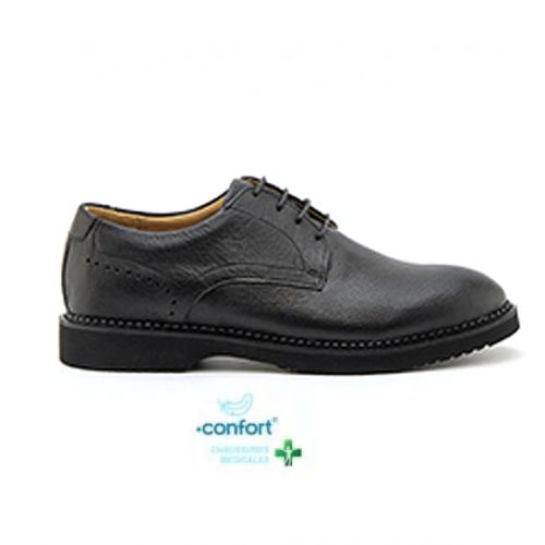 Generic CHAUSSURE HOMME MEDICALE CONFORT 122 NOIR CUIR prix pas