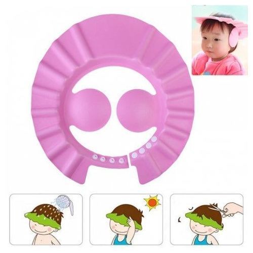 Generic Visière de Bain enfant Chapeau de Bain Bebe Accessoire Bebe Bonnet  Douche (Rose) à prix pas cher