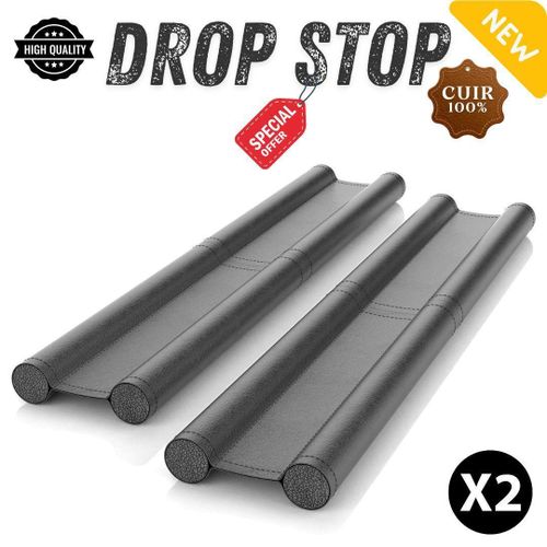product_image_name-Drop Stop-قطعتان - حاجز تيار هوائي كبير تحت الباب لأسفل الباب 96 سم، أسود-1