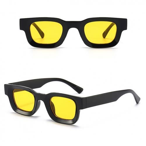 Generic Petites Lunettes de Soleil Carrees Rectangulaires Retro Unisexe Vintage Jaune a prix pas cher Jumia Maroc