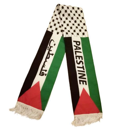 Generic Écharpe Palestine avec imprimé keffiya et drapeau , 120 cm x 15 cm  à prix pas cher