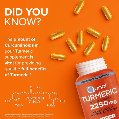 product_image_name-Qunol-Turmeric Curcumin Extract 2250mg Avec Black Pepper et 95% Curcuminoids, Extra Strength 90 Caps-5