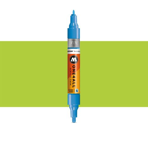 Molotow MARQUEUR PEINTURE ACRYLIQUE ONE4ALL - TWIN 1,5 - 4 mm - 221-Vert  Sauterelle-19 à prix pas cher