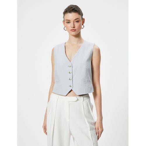 product_image_name-Koton-Gilet Pour Femme - Gris-3