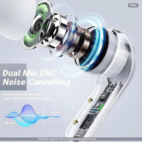 product_image_name-Generic-Écouteurs sans fil Bluetooth, réduction du bruit ENC, son stéréo basse profonde affichage LED-7