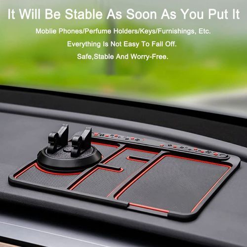 Generic Tapis anti-dérapant polyvalent pour tableau de bord de voiture avec  support de téléphone portable à prix pas cher