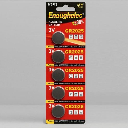 product_image_name-Generic-EnoughElec Pack 5 Piles Bouton CR2025 3V – Alkaline – Pour Montres, Télécommandes, Appareils Électroniques-1