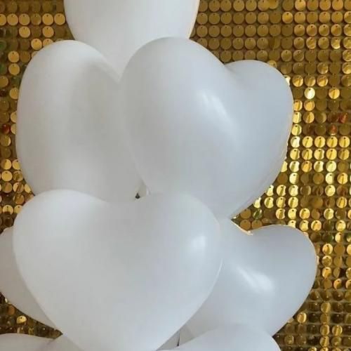 Ballons latex Mariage blanc et or pas chers