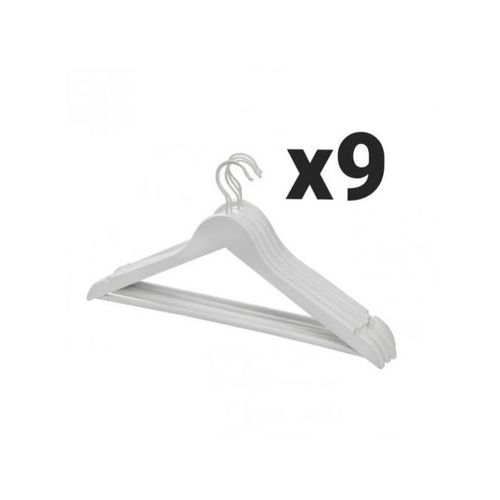 Generic lot de 9 cintres en plastique blanc de qualité qui protège