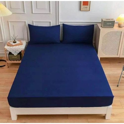 product_image_name-Generic-Drap housse Bleu Marine 140/190/30 ( protection pour matelas de Couple )-1