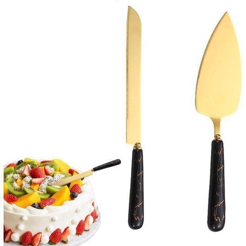 product_image_name-Generic-2 Pcs - ensemble de service de gâteau doré pour tarte-3