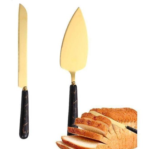 product_image_name-Generic-2 Pcs - ensemble de service de gâteau doré pour tarte-4