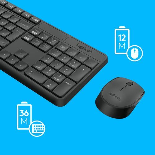 CLAVIER SOURIS SANS FIL LOGITECH MK235